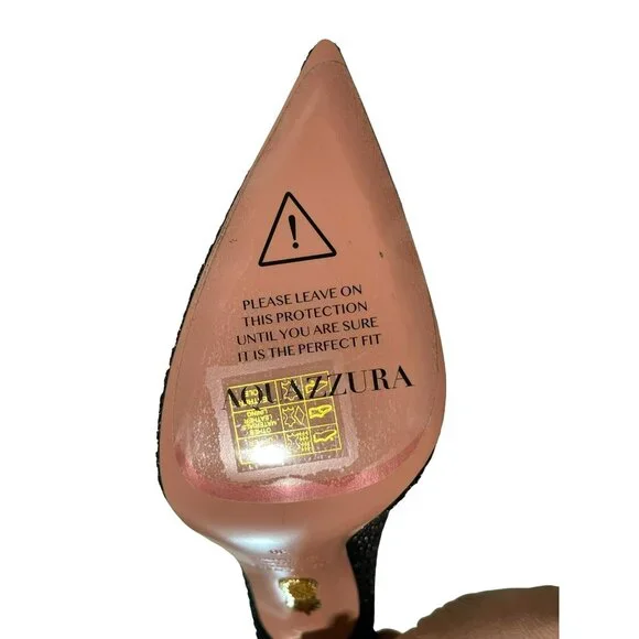 Aquazzura Black Mesh Heels - Picture 7 of 9